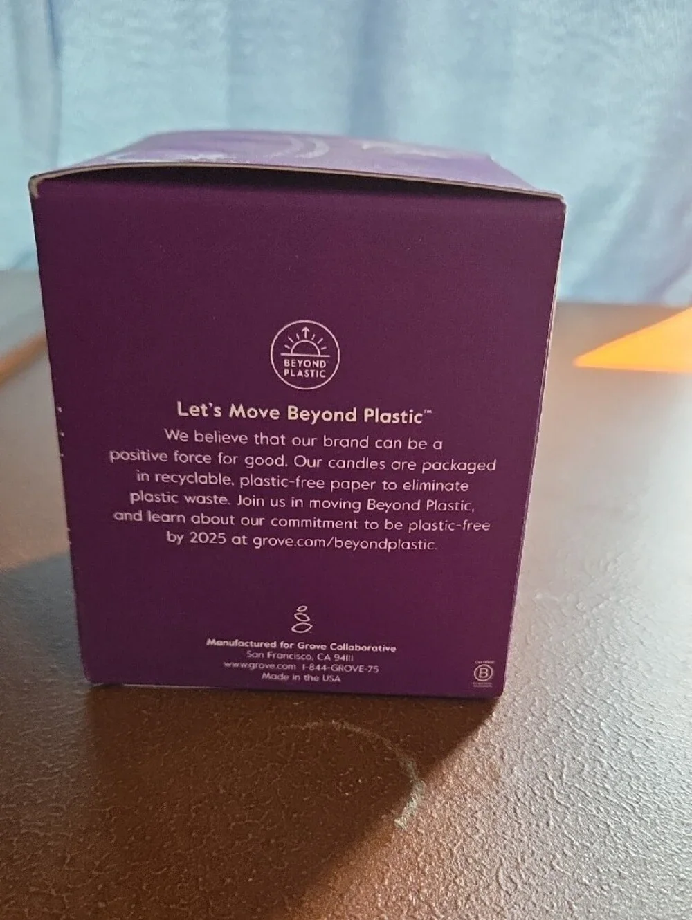 Grove Co. Frosted Sugar Plum Soy Candle - Purple